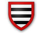 Affleck of Edinghame: second and third quarters Argent three bars Sable within a burdure Gules